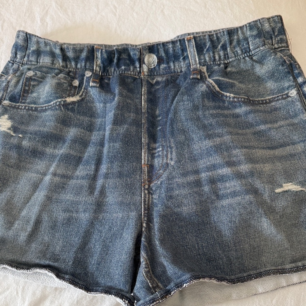 rag & bone Distressed Blue Jean Shorts